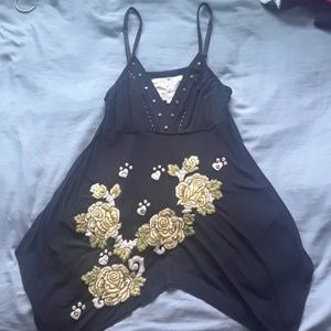 Yellow Rose Spaghetti Strap